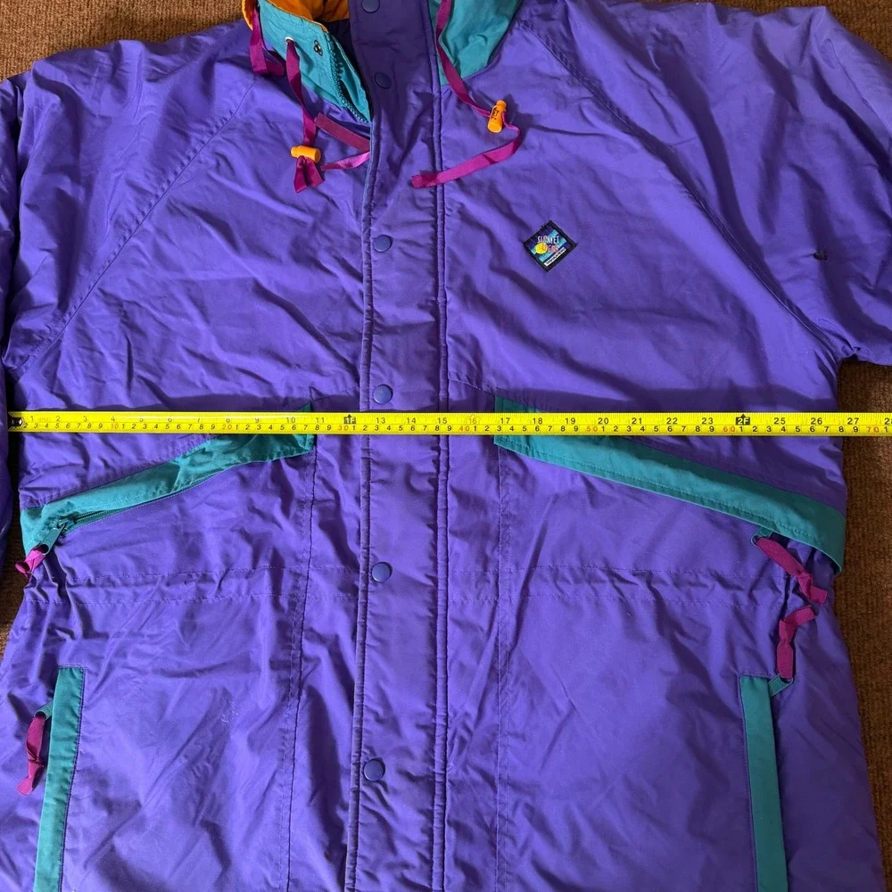 Vintage Sunbelt Sportswear Ski Jacket Purple Colorblock 90s Parka Mens XL B+ fit